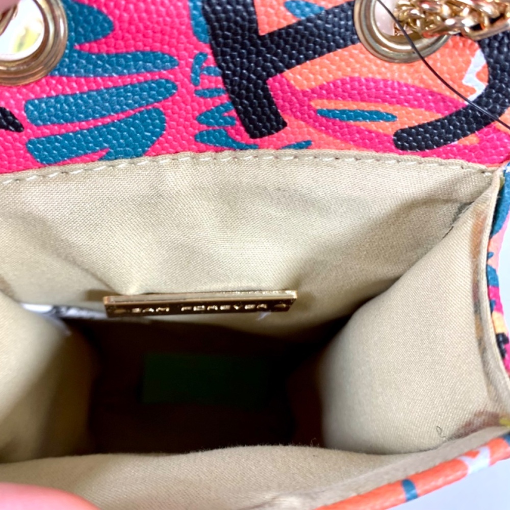 Hello 3AM graffiti streetwear gold tone chain pink blue orange black crossbody - Picture 6 of 16